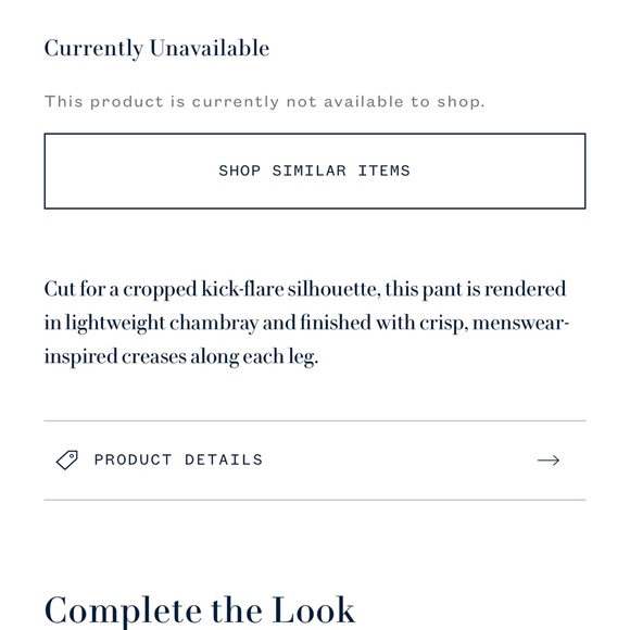 Polo Ralph Lauren, blue lable, Chambray Kick-Flare Crop Pant - Picture 9 of 9